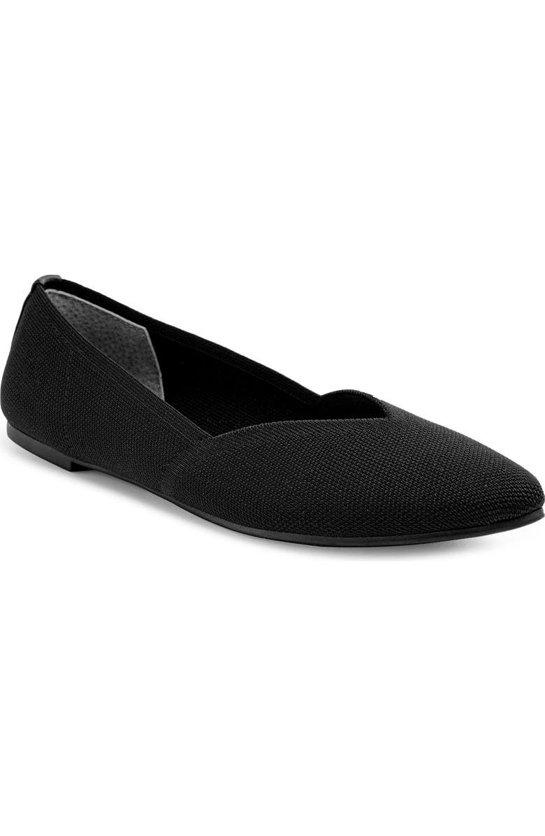 Me Too Alivia Pointed Toe Flat, Main, color, Black