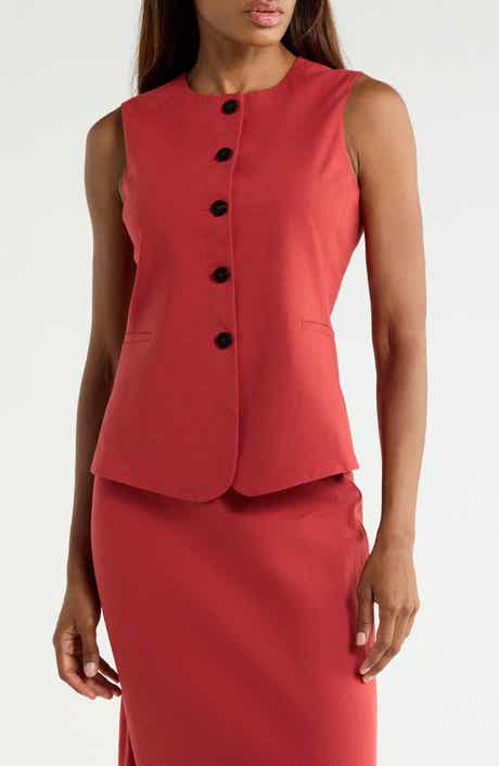 Crewneck Linen Blend Vest