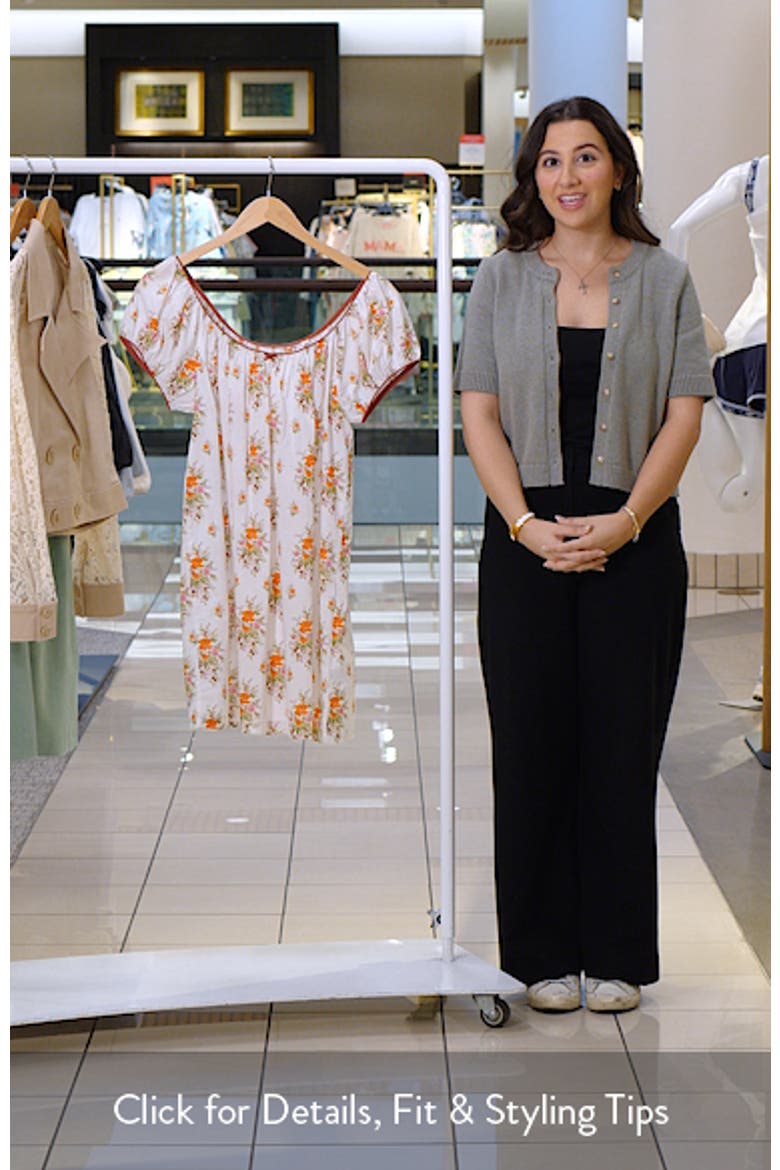Julia Floral Print Organic Cotton Shift Dress video