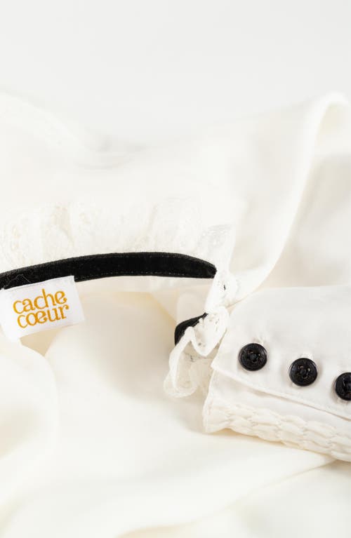 Cache Coeur Scarlett Pregnancy And Nursing Blouse In White