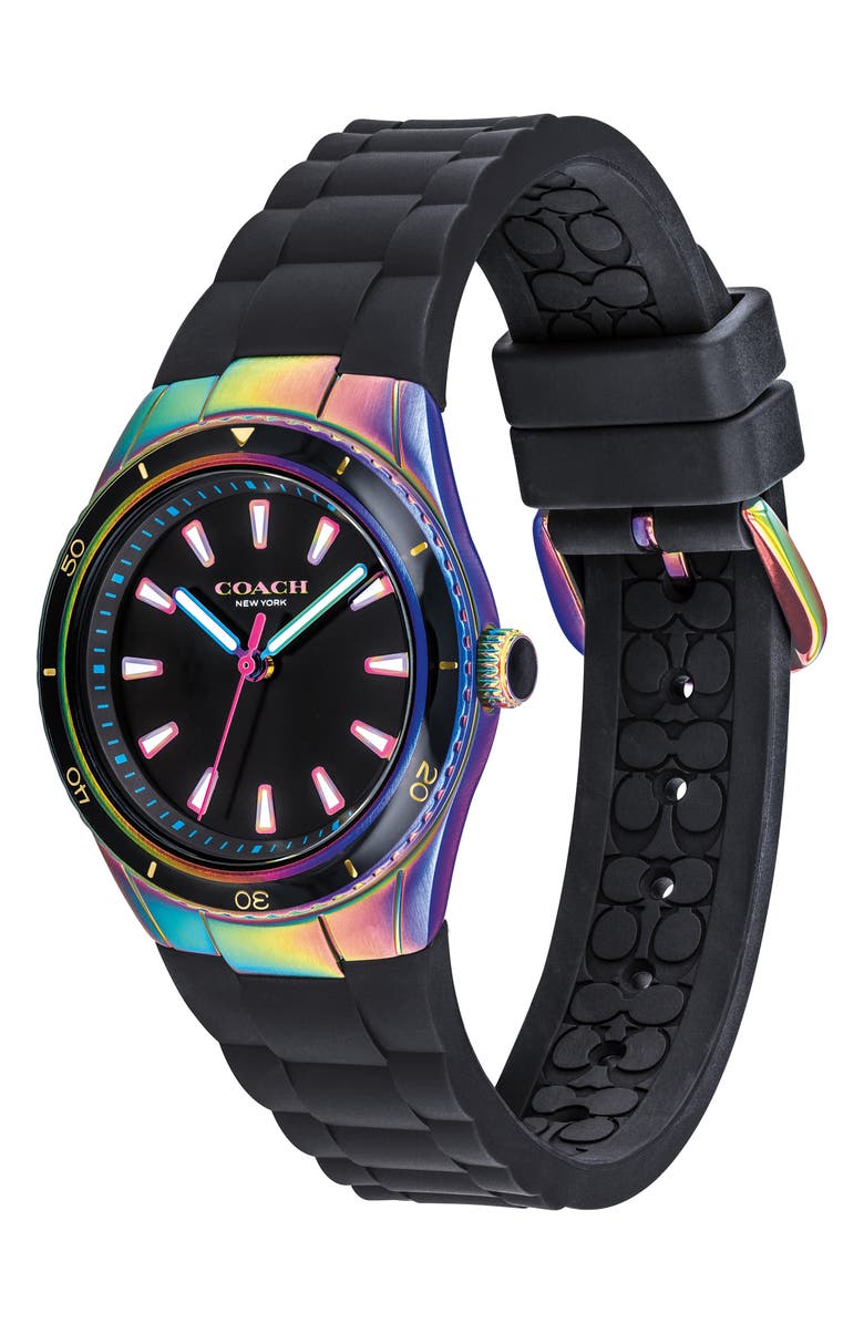 COACH Preston Silicone Strap Watch, 32mm, Alternate, color, 