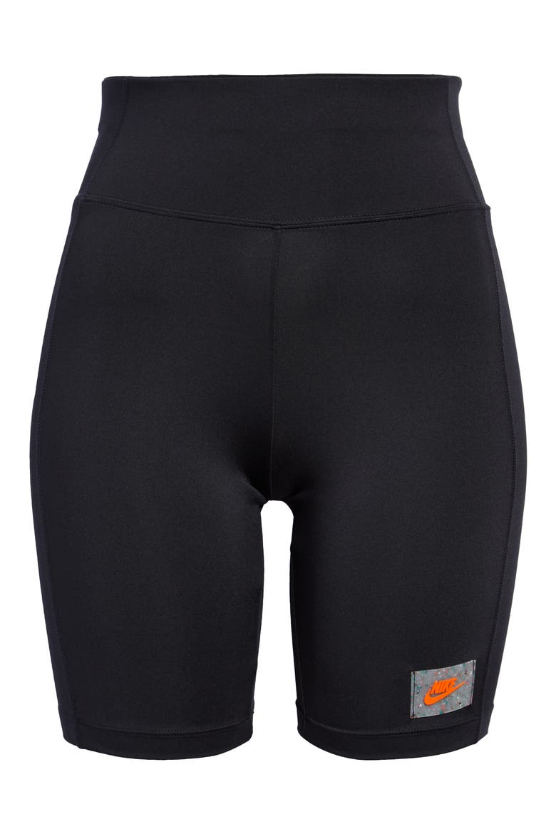 Women's Sportswear High Waist Bike Shorts, Main, color, BLACK/ BLACK