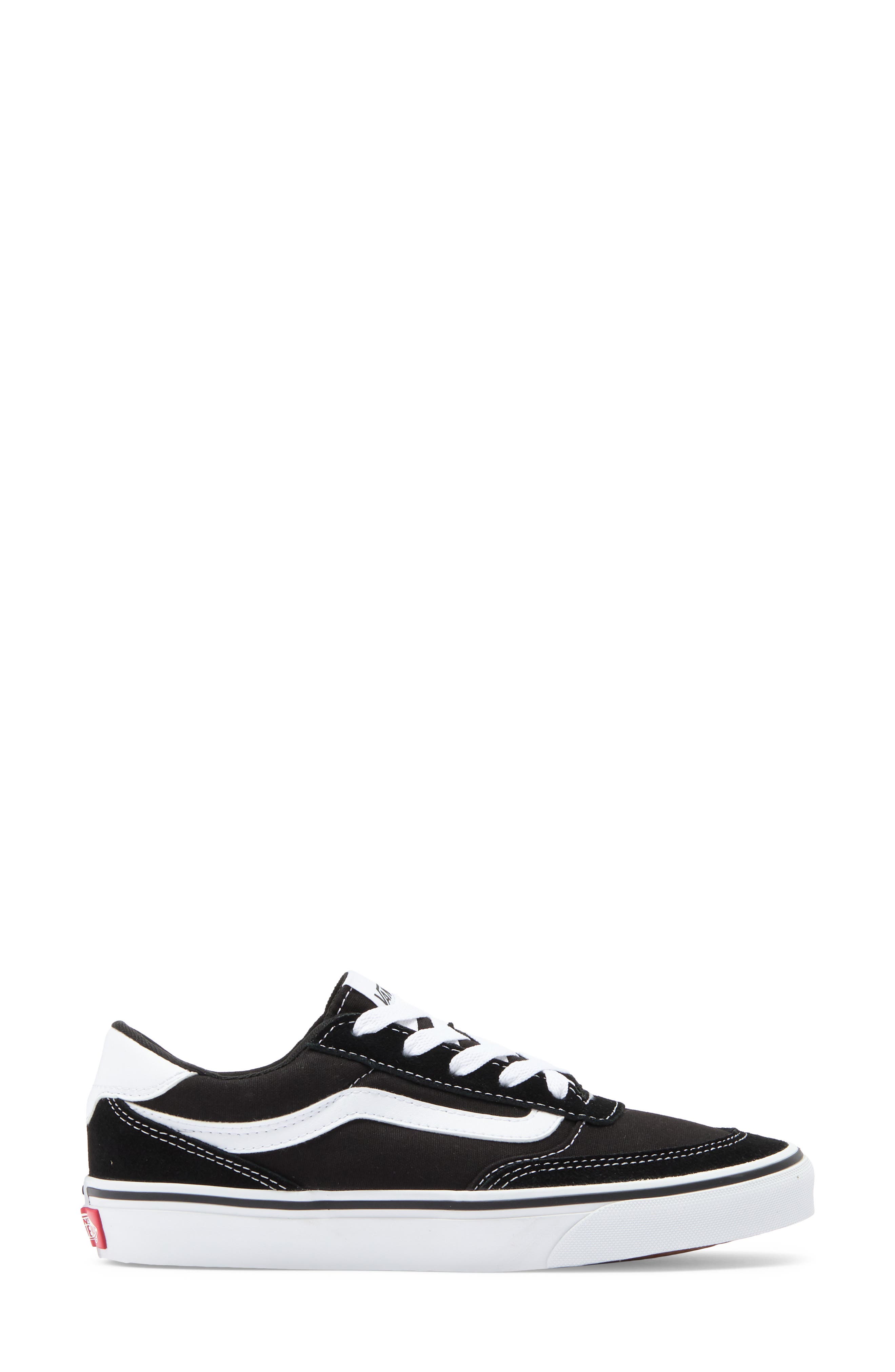 Vans Brooklyn Sneaker, Alternate, color, Suede/ Canvas Black/ White