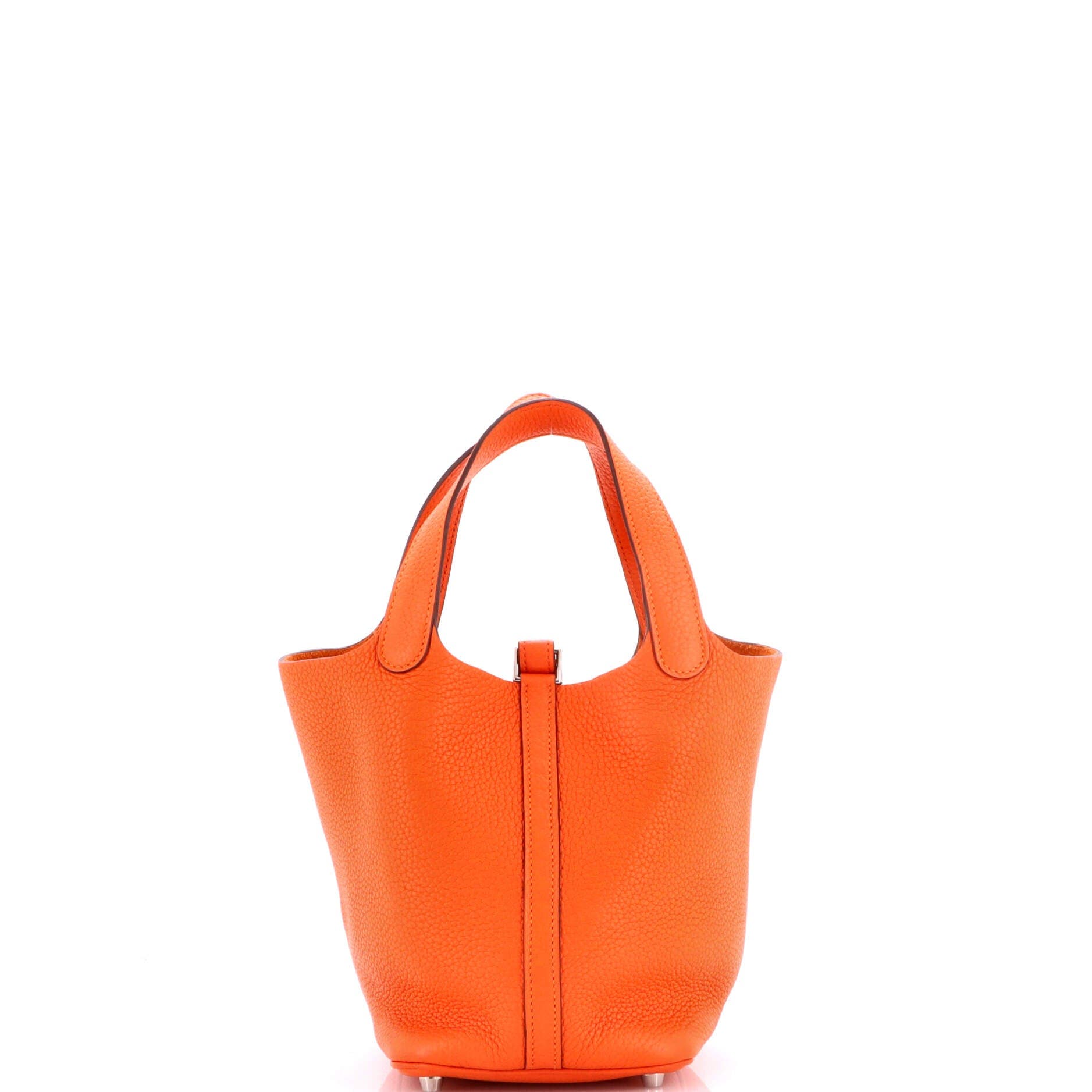 Pre-Owned Hermes Picotin Lock Bag Clemence PM, Alternate, color, Feu