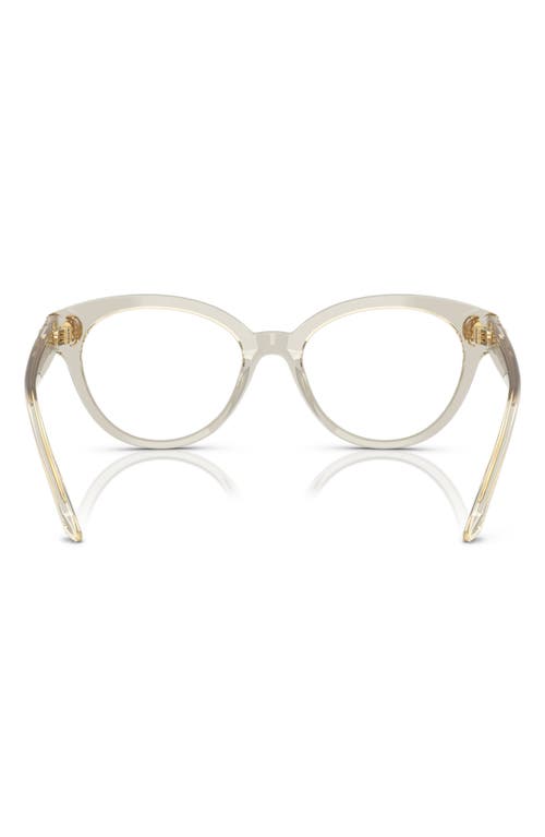 Swarovski 54mm Round Optical Glasses In Beige