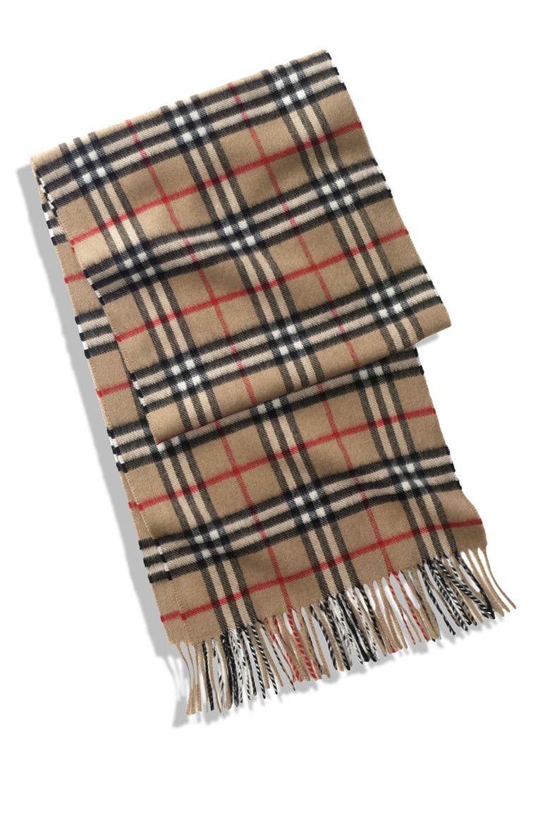 Check Print Cashmere Scarf, Main, color, CLASSIC