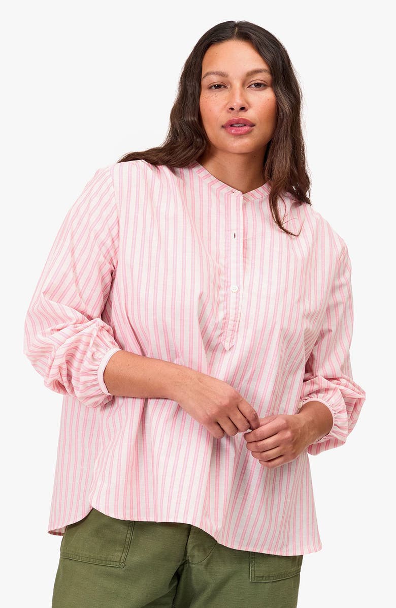 Clare V. St. Martin Stripe Top, Alternate, color, Peony