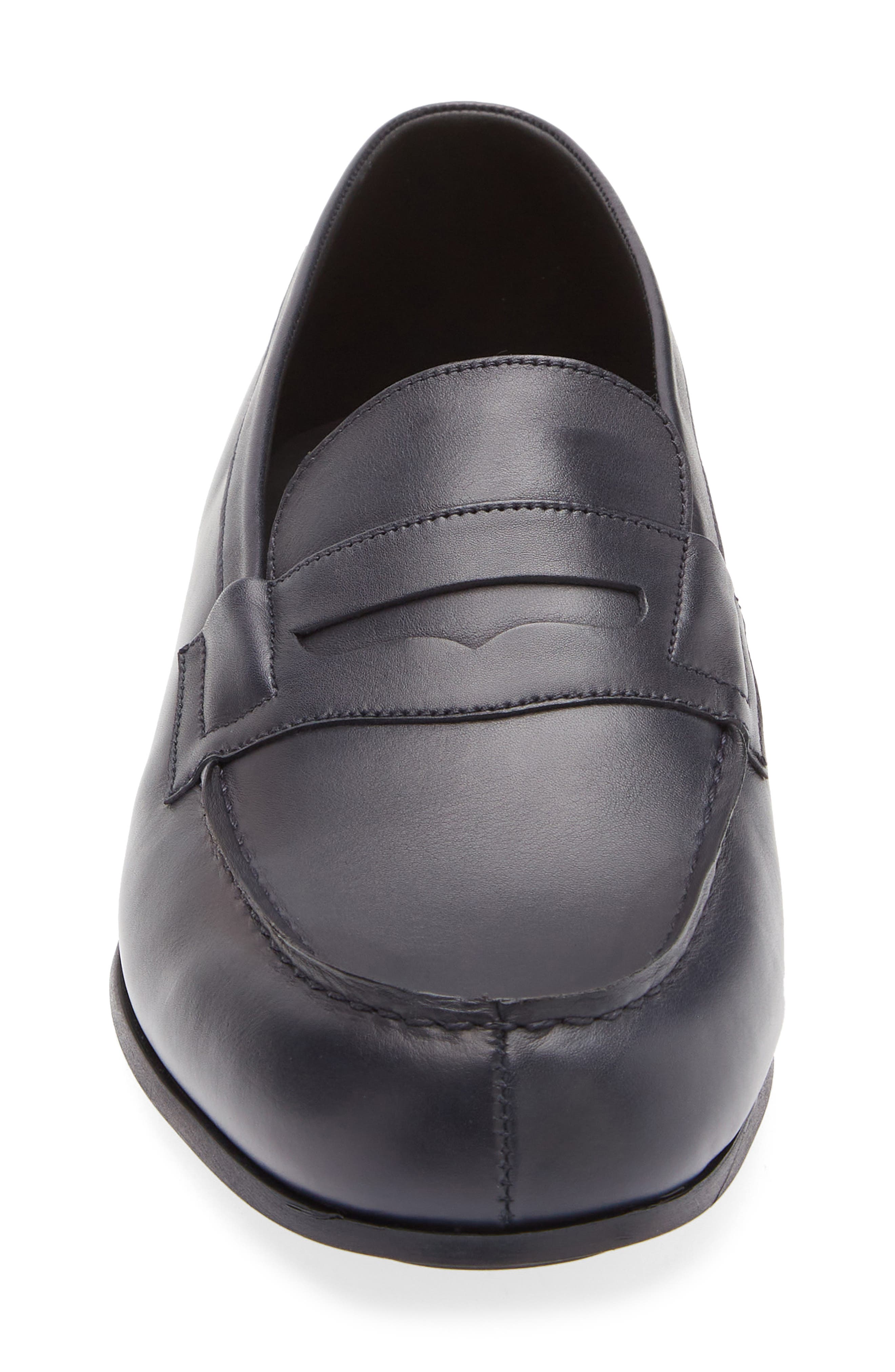 JM WESTON 180 Light Penny Loafer, Alternate, color, Navy