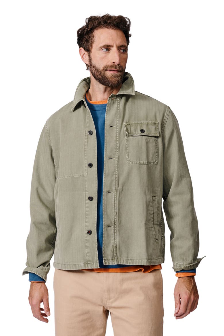 Dowse Long Sleeve Relaxed Worker Jacket, Main, color, Khaki