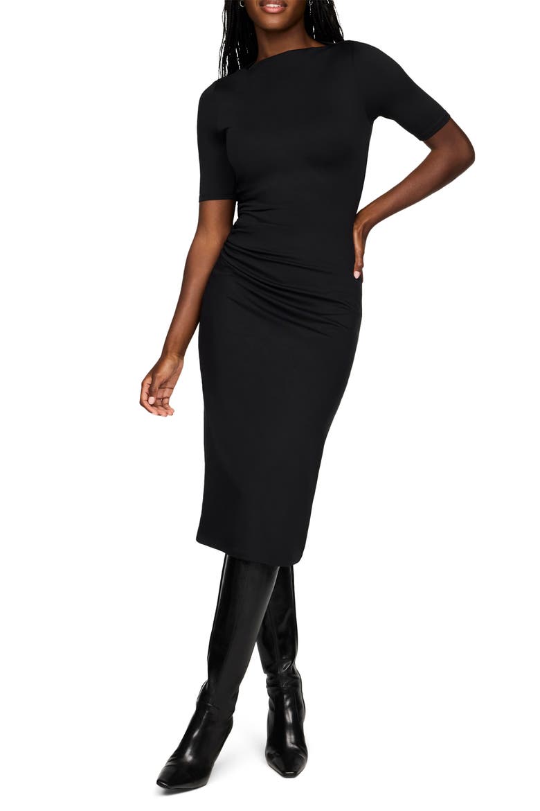 Jersey Sheath Dress, Alternate, color, CLASSIC BLACK