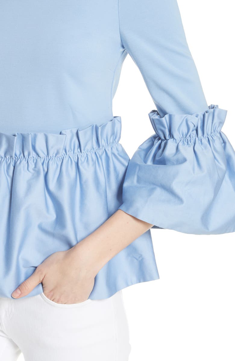 Ted Baker London Pleat Ruffle Top, Alternate, color, 