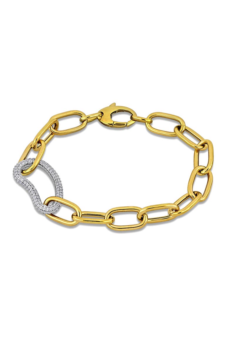 Diamond Link Chain Bracelet 14k, Main, color, 14k Gold