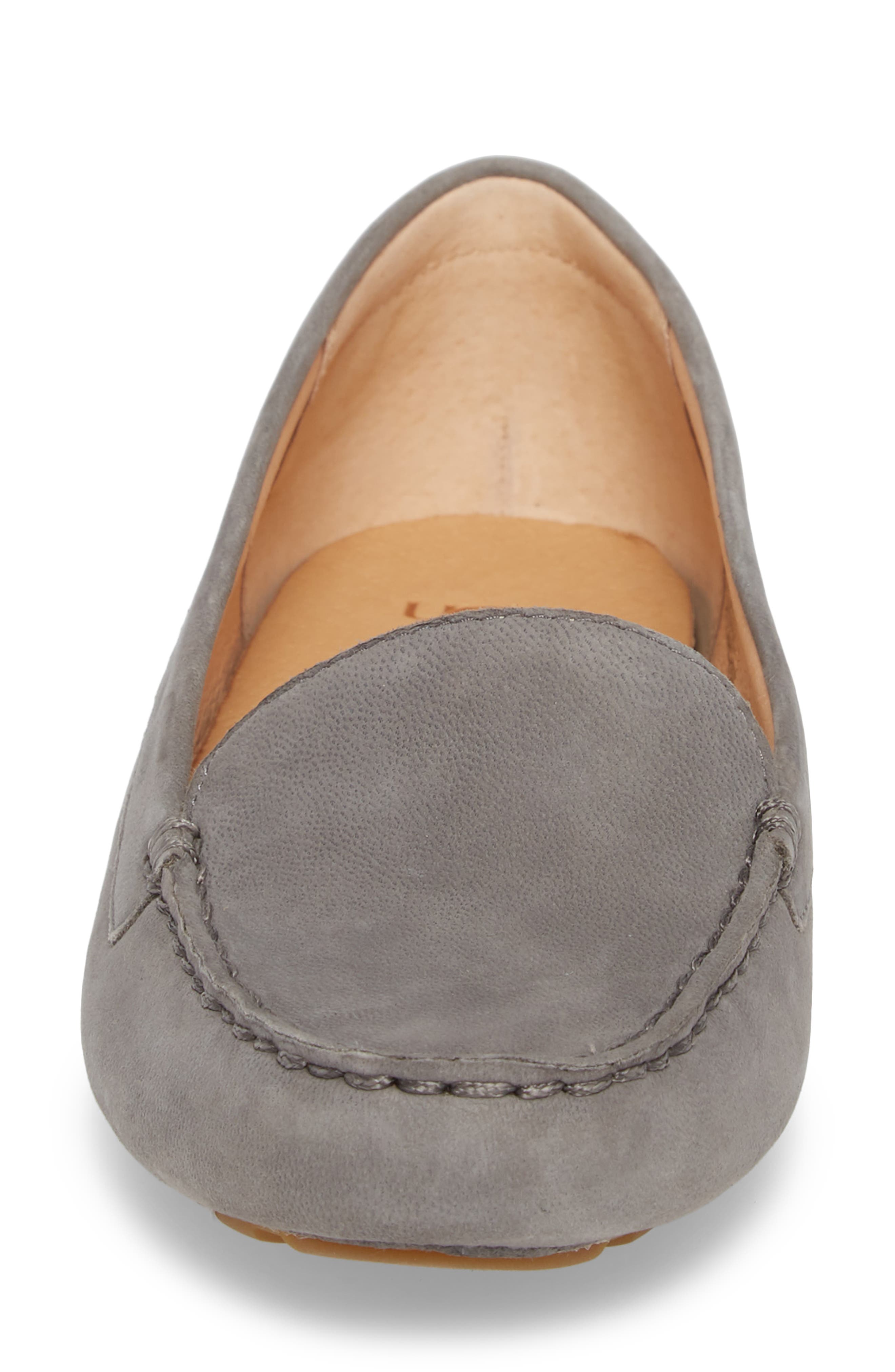 Milana II Moc Toe Flat, Alternate, color, CHARCOAL NUBUCK