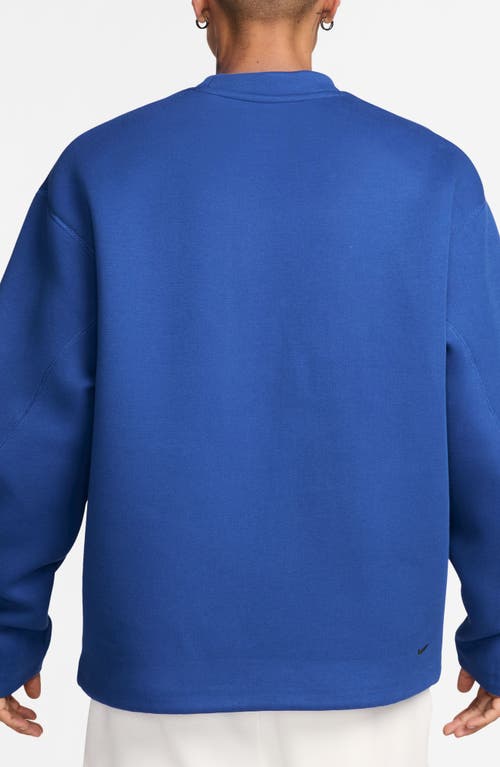 Nike Men's Tech Fleece Crew In Game Royal/black