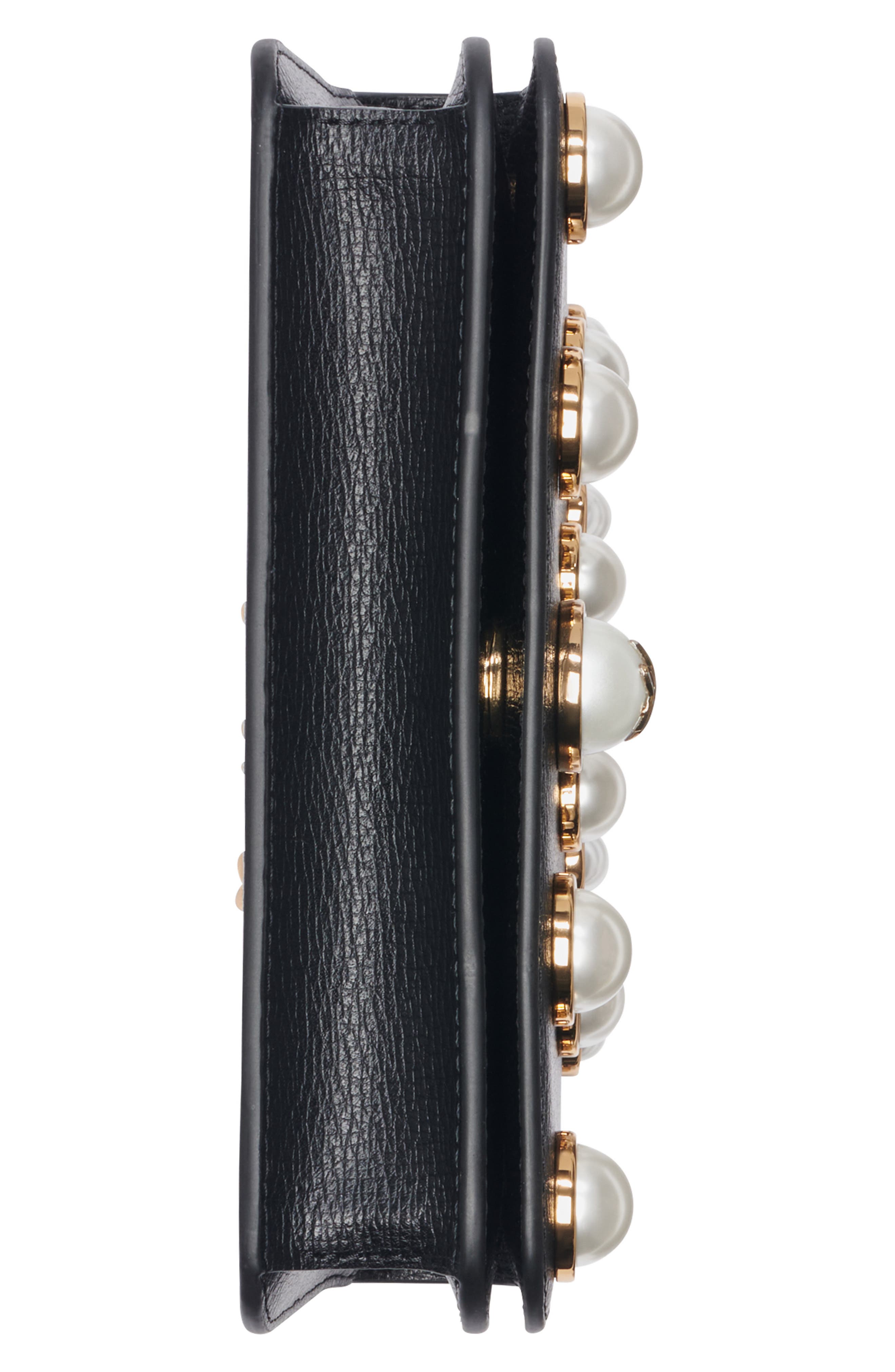 KARL LAGERFELD PARIS Kosette Shoulder Bag, Alternate, color, Black/ Gold