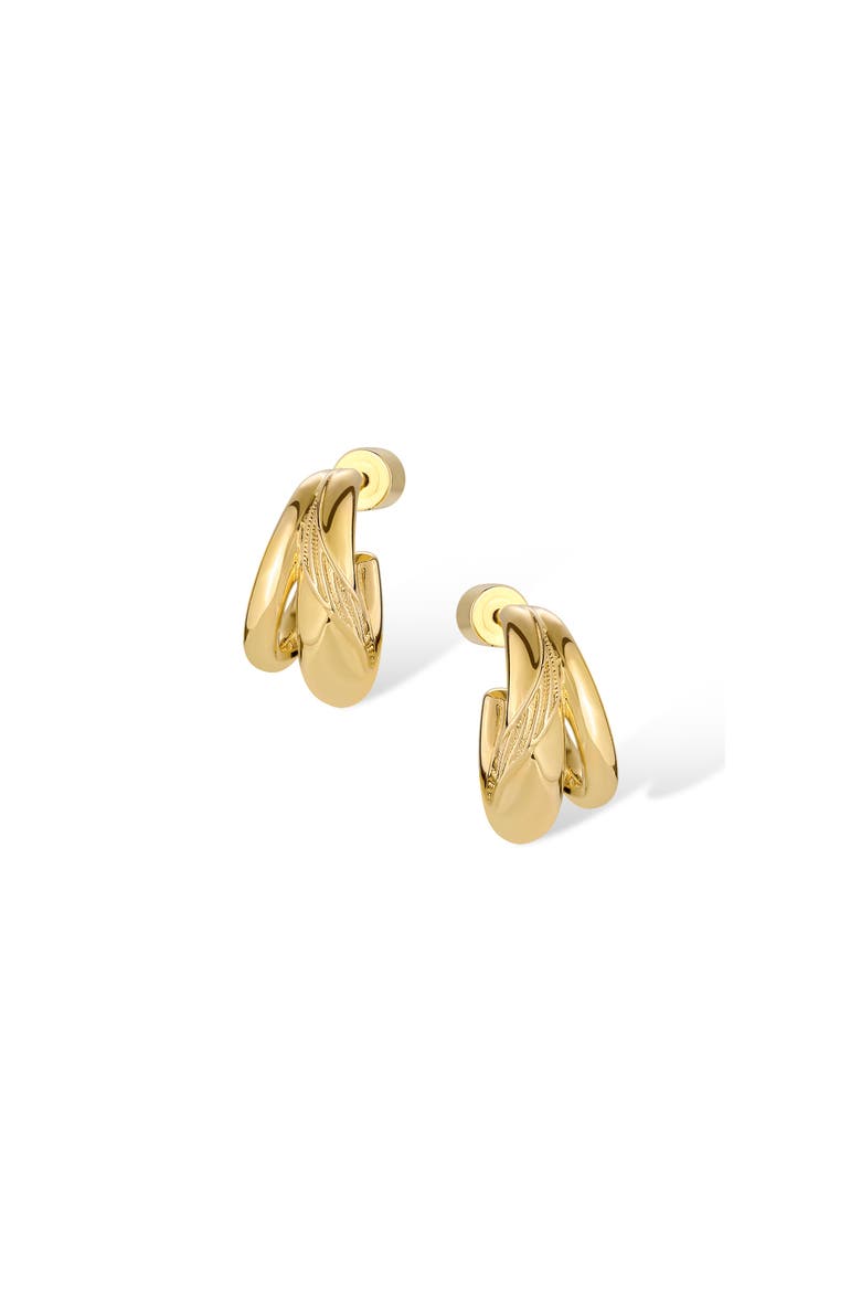Leaf Earrings, Main, color, Gold