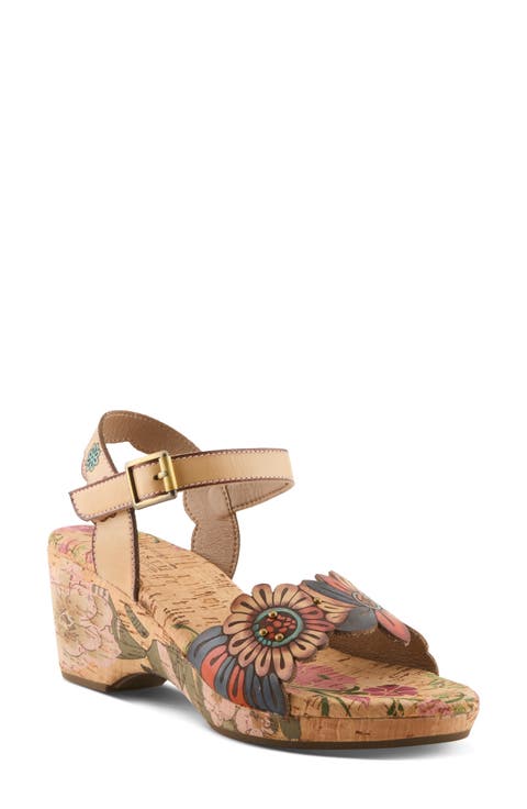 Luvinlife Ankle Strap Platform Wedge Sandal (Women)