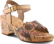L'Artiste by Spring Step Luvinlife Ankle Strap Platform Wedge Sandal