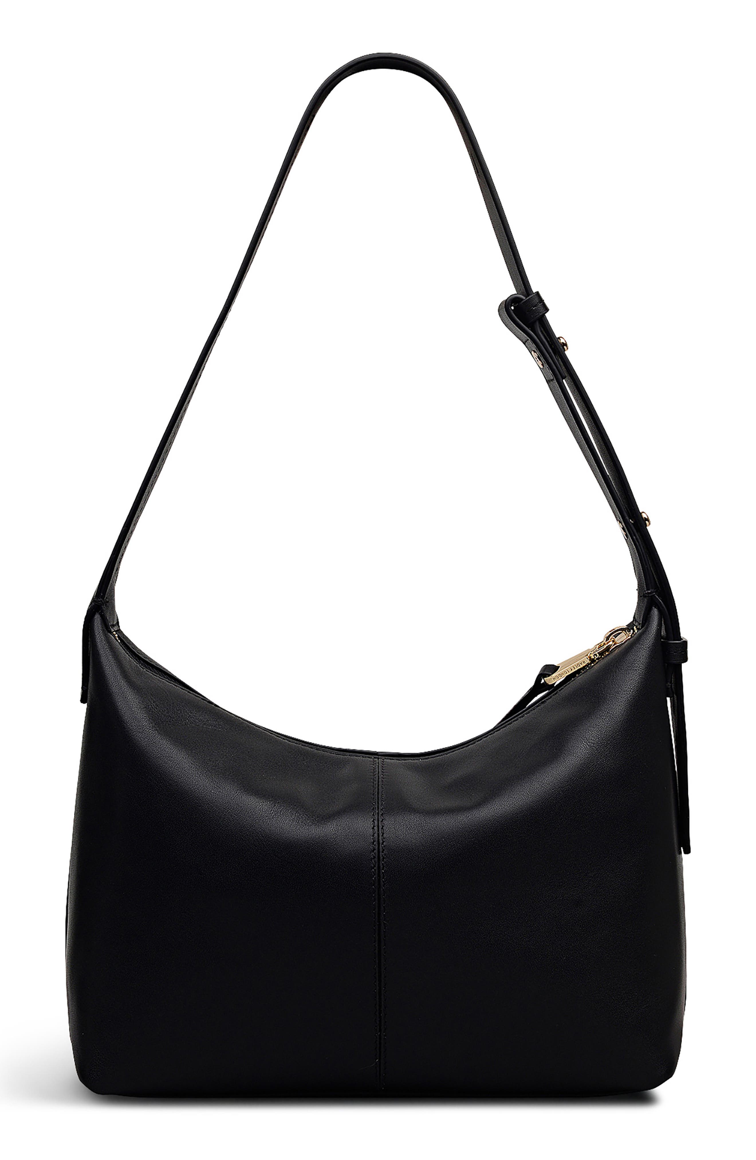 Radley Maldon Mews Medium Leather Shoulder Bag, Alternate, color, Black
