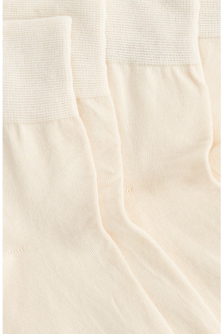 3-Pack Finely Knit Cotton Blend Trouser Socks, Alternate, color, CREAM