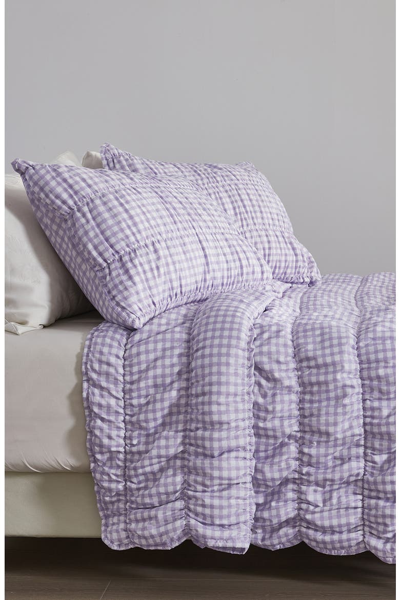 Gingham Quilt Set, Alternate, color, PURPLE