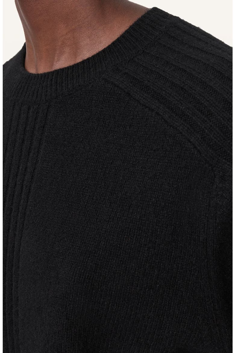 Nix Short Sleeve Cashmere & Wool Sweater, Alternate, color, BLACK