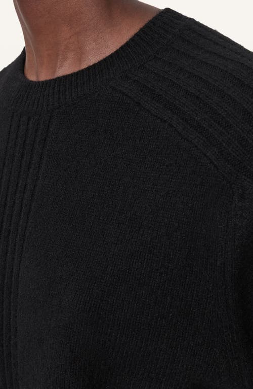 Allsaints Nix Short Sleeve Cashmere & Wool Sweater In Black