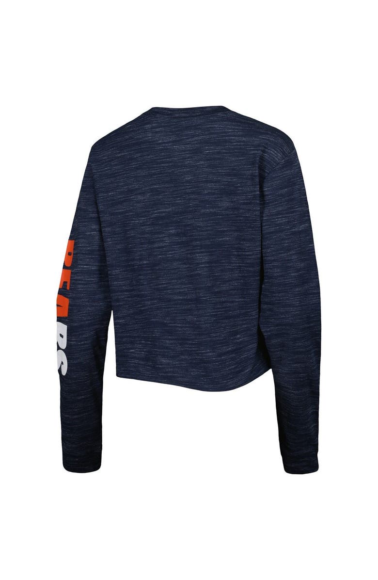 New Era Women's New Era Navy Chicago Bears Crop Long Sleeve T-Shirt, Alternate, color, Navy