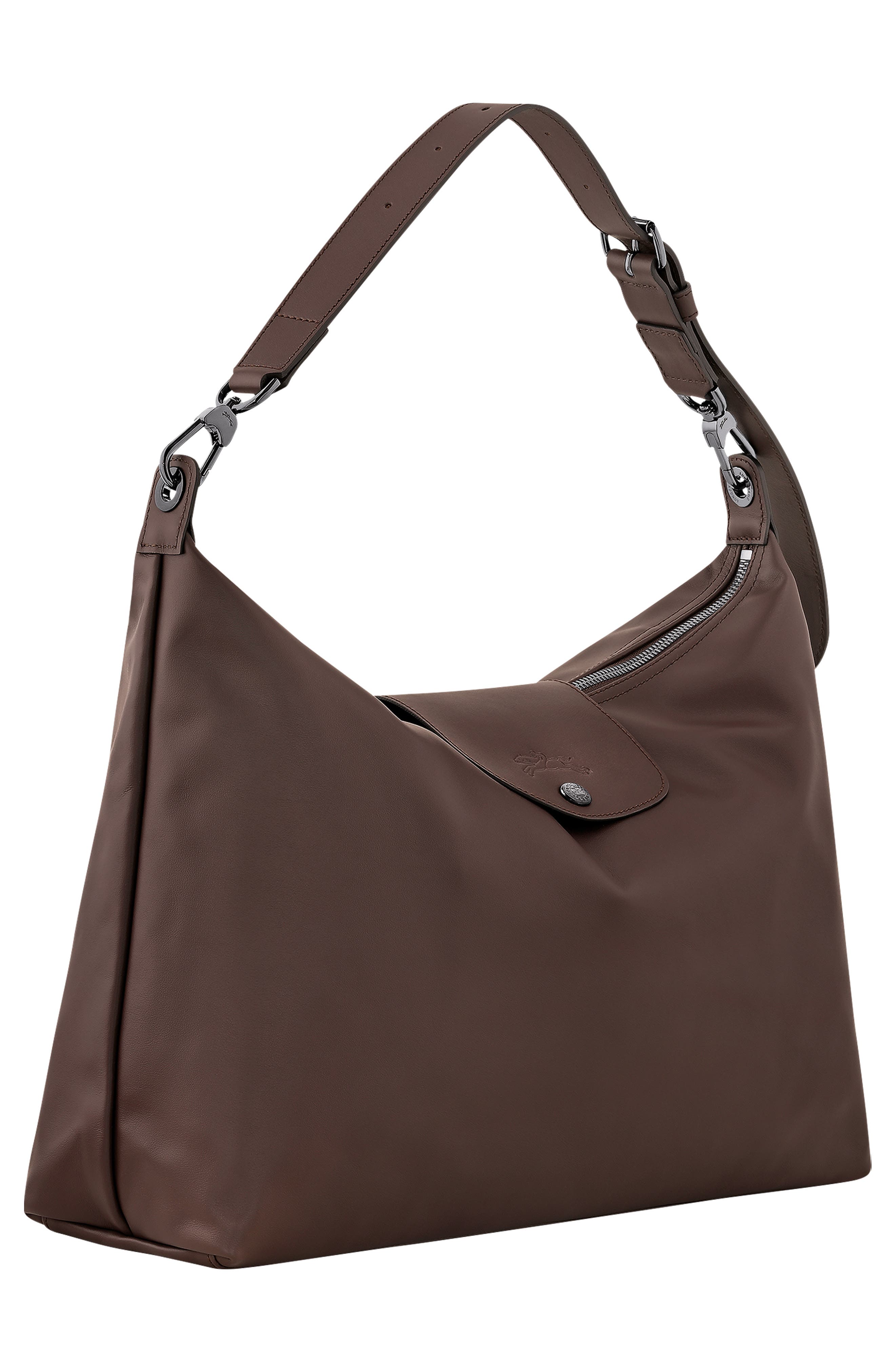 Longchamp Extra Large Le Pliage Xtra Leather Hobo Bag, Alternate, color, Mocha