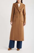 Lauren Ralph Lauren Double Breasted Longline Wool Blend Coat
