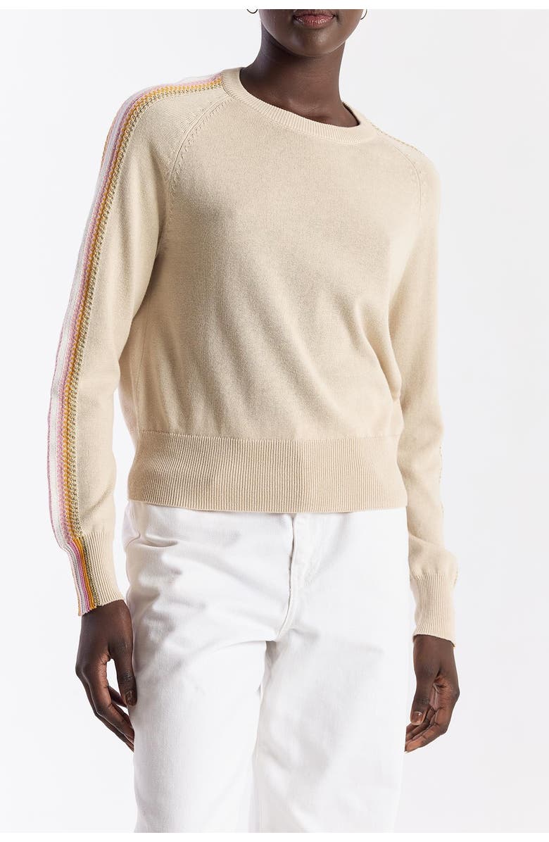 WISPR Geo Sleeve Knitted Sweater, Alternate, color, Calico/Tangerine