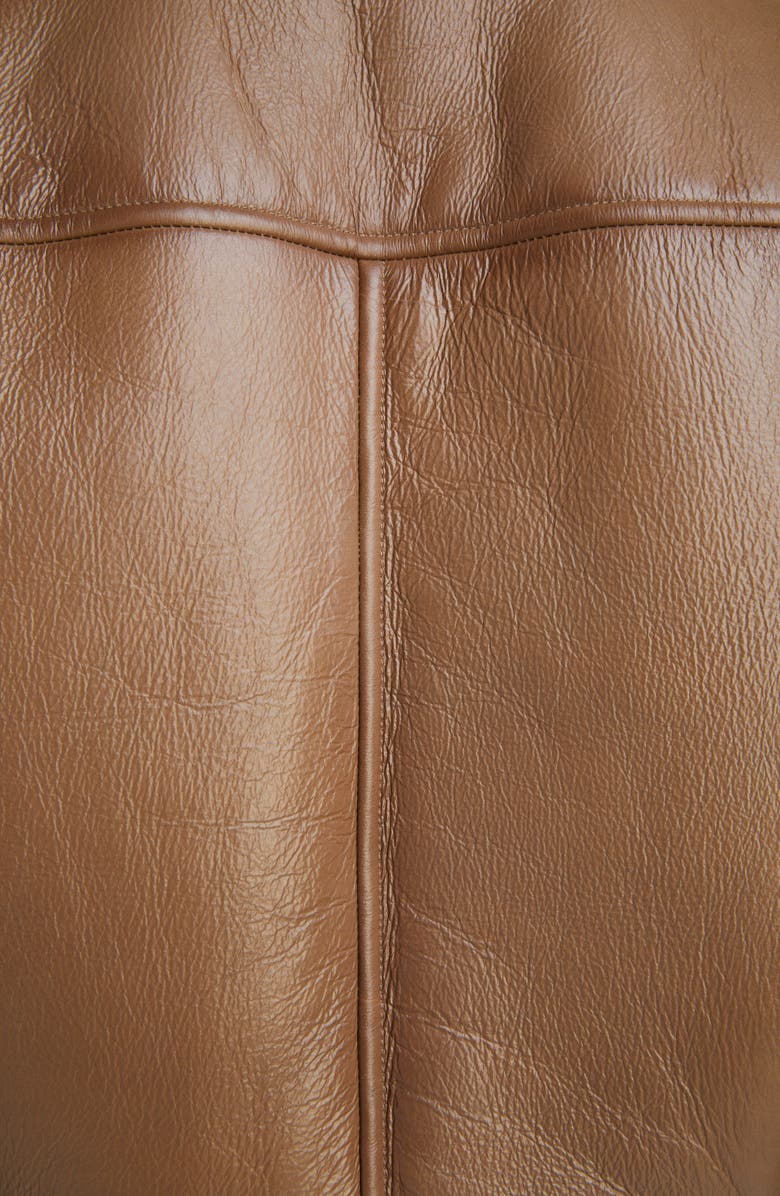 Acne Studios Genuine Shearling Moto Jacket, Alternate, color,