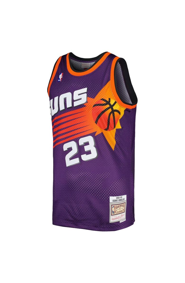 Mitchell & Ness Men's Mitchell & Ness Cedric Ceballos Purple Phoenix Suns 1992/93 Hardwood Classics Swingman Jersey, Alternate, color,