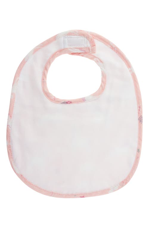 Stephen Joseph 2-pack Cotton Muslin Bibs & Silicone Spoon Set In Pink