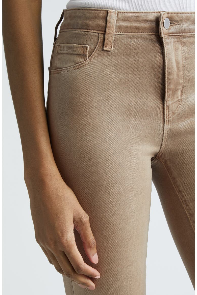 Selma Sleek High Waist Bootcut Jeans, Alternate, color, RYE COATED