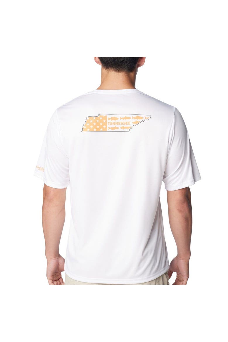 Men's Columbia White Tennessee Volunteers Terminal Tackle State Omni-Shade T-Shirt, Alternate, color, White