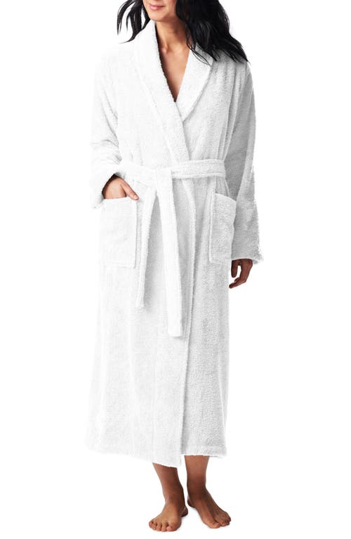 Coyuchi Gender Inclusive Cloud Loom™ Organic Cotton Robe in Alpine White 