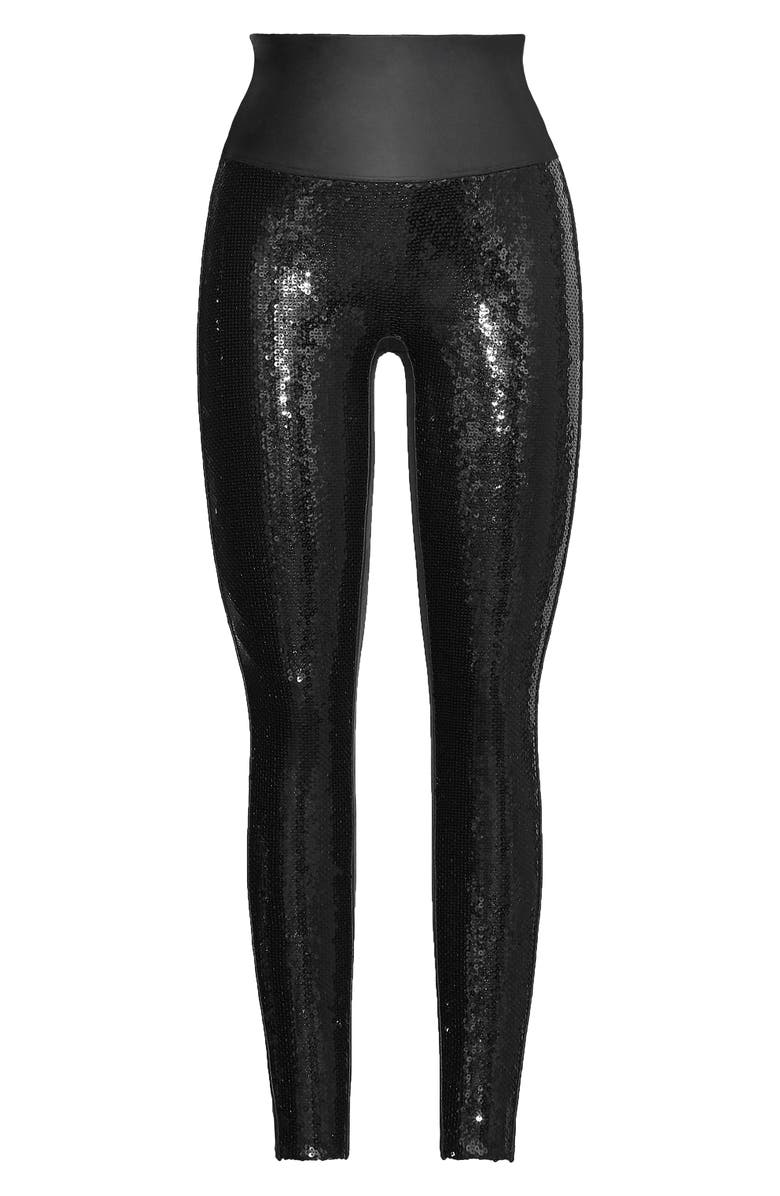 SPANX<sup>®</sup> Sequin Faux Leather Leggings, Alternate, color, 