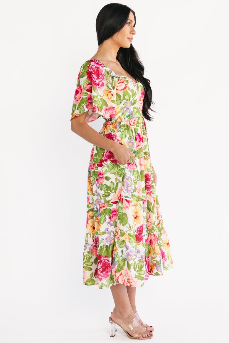 Paislee Midi Dress, Alternate, color, Multi Color