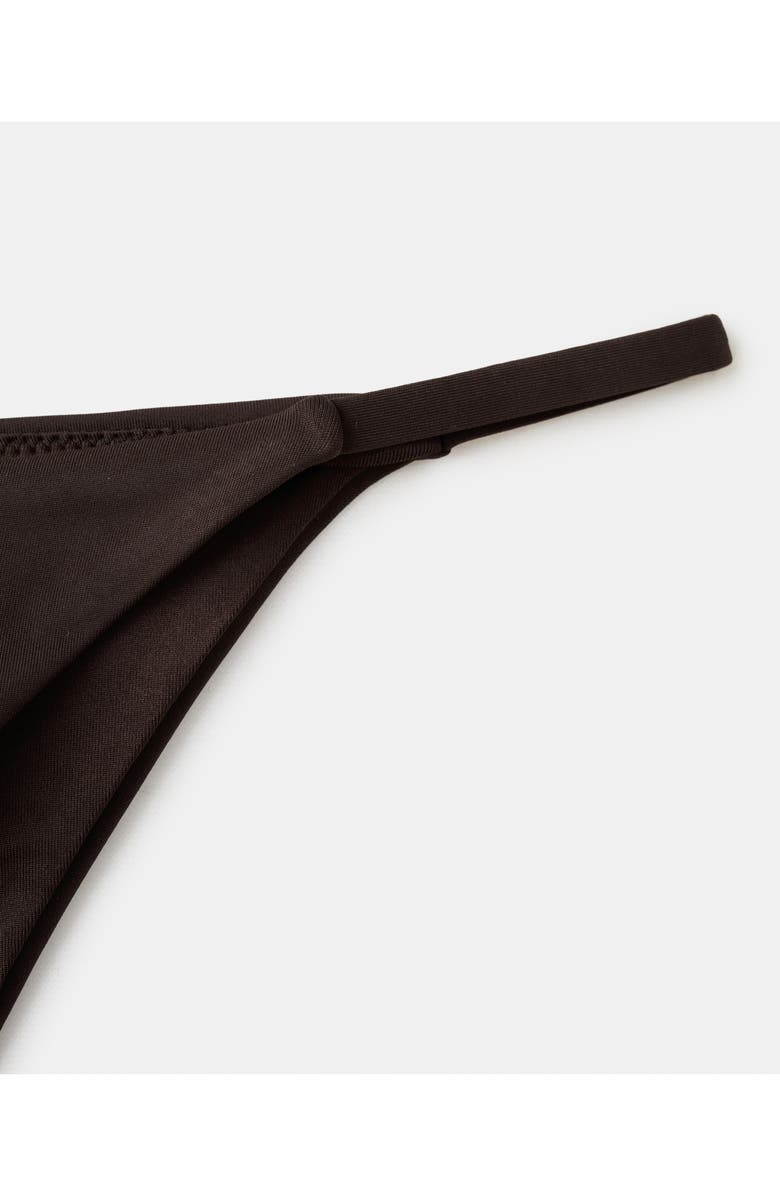 MANGO Scoop Front Bikini Bottoms, Alternate, color, Brown