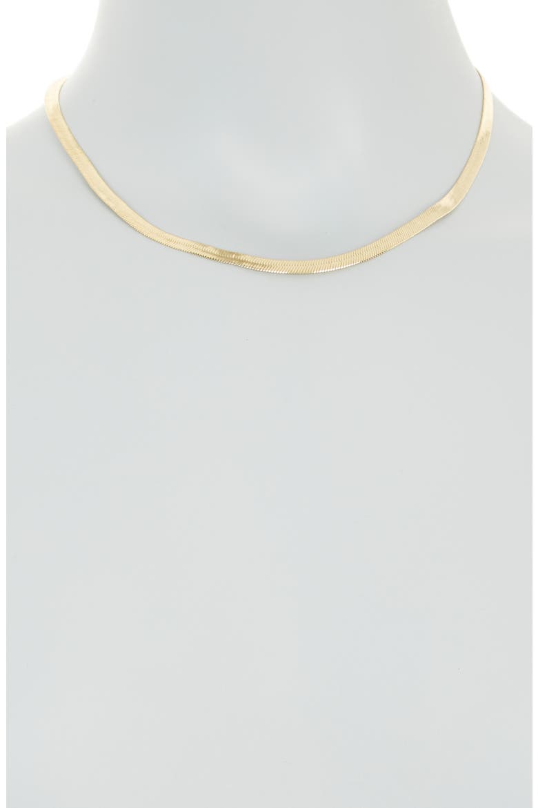 Dipped Herringbone Chain Necklace, Alternate, color, 14K GOLD DIPPED