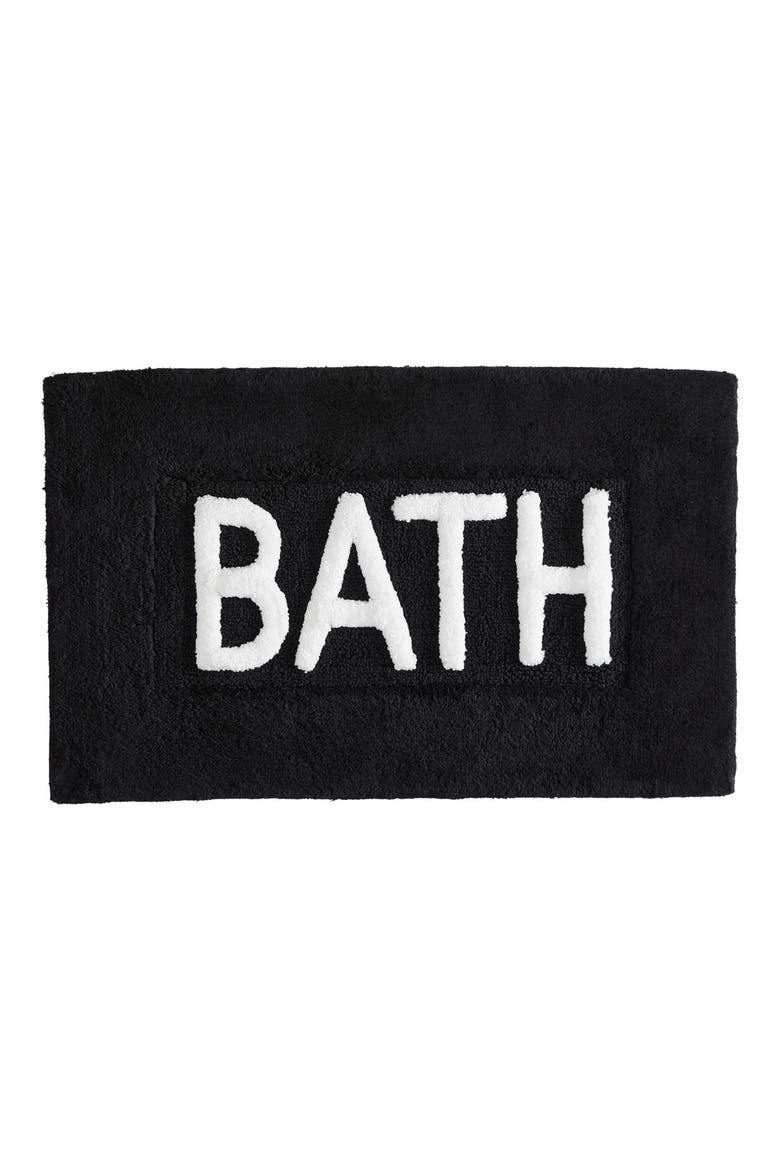 Bath Mat, Main, color, BLACK