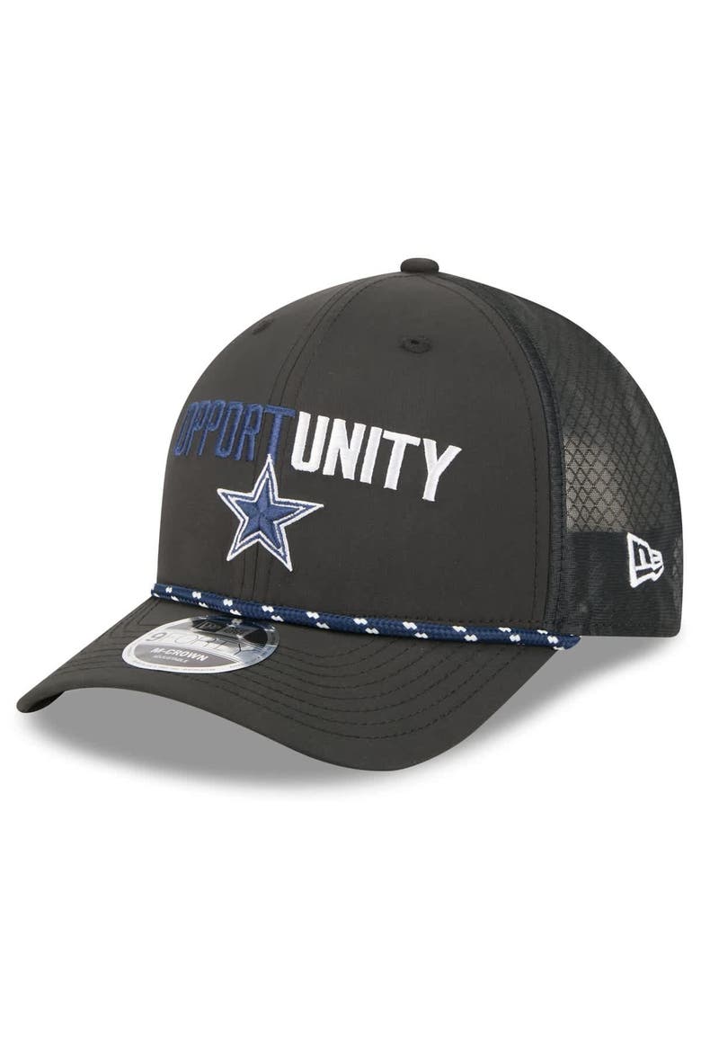 Men's New Era Black Dallas Cowboys 2025 Inspire Change 9FORTY M-Crown Adjustable Hat, Alternate, color, Black