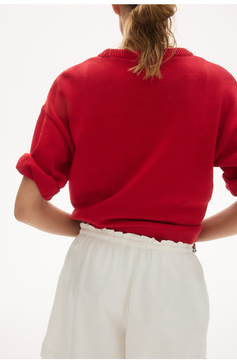 H&M Denim Drawstring Shorts, Alternate, color, White