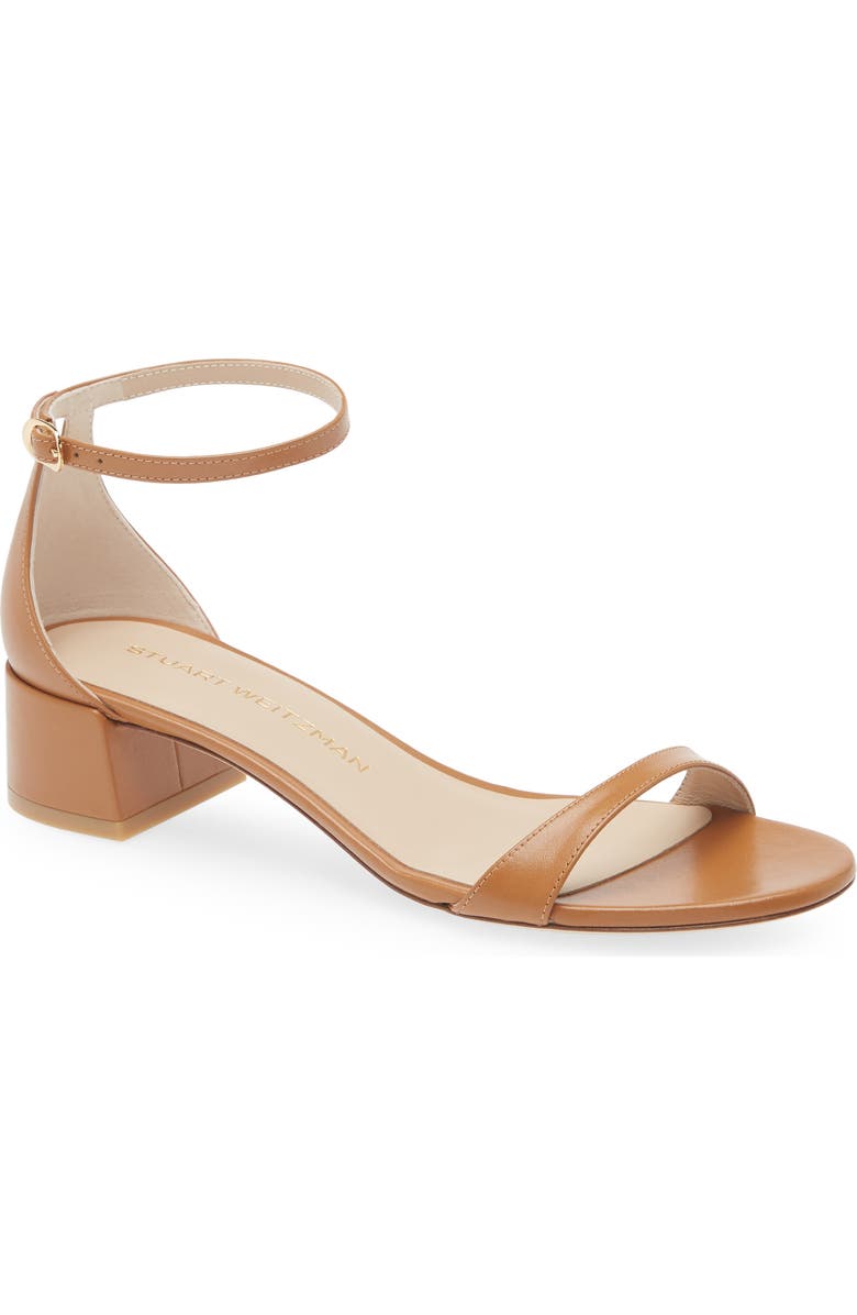 Stuart Weitzman Nudist Block Heel Sandal, Main, color, Macchiato