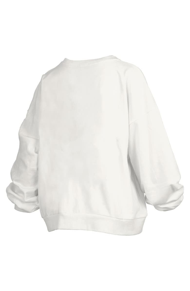 PRESSBOX Women's Pressbox  White Wisconsin Badgers Janise Fleece Sweatshirt, Alternate, color, White