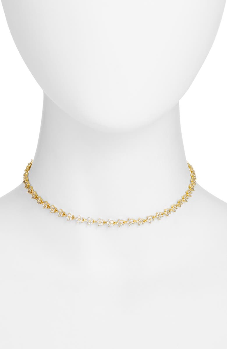 VIDAKUSH Twinkle Flower Choker, Main, color, Gold