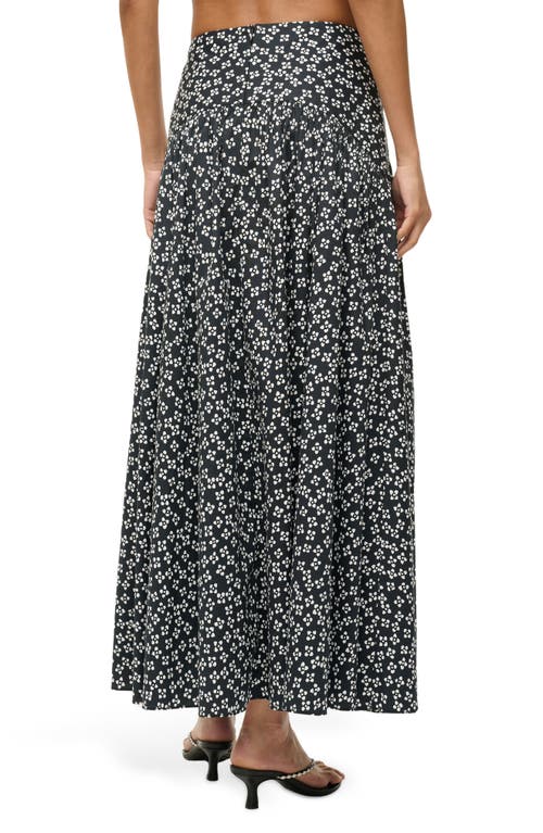Staud Procida Print Maxi Skirt In Blue