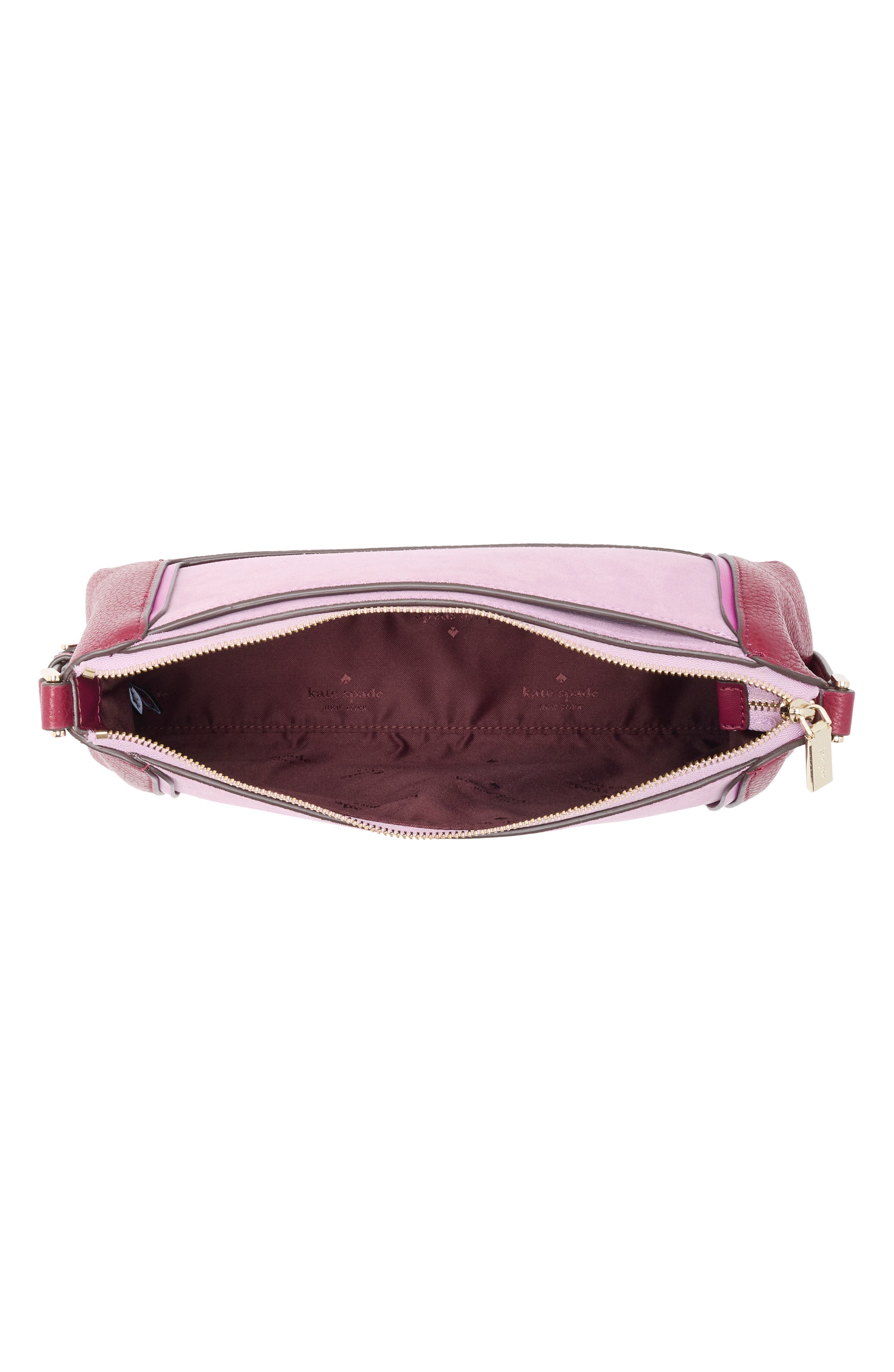 lena colorblock shoulder bag, Alternate, color, BLACKBERRY PRESERVES