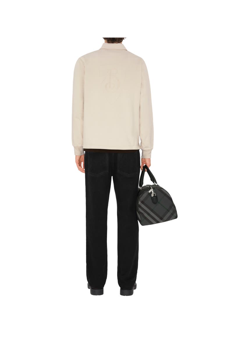 Burberry Long-sleeve Cotton Polo Shirt, Alternate, color, 